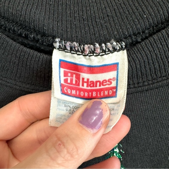 VTG Hanes Women's XL Flagstaff Graphic Pullover Graphic Gorpcore Tree Christmas - Picture 4 of 13